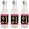 Big Dot of Happiness Finally 21 Girl - 21st Birthday - Mini Wine and Champagne Bottle Label Stickers - 21st Birthday Party Favor Gift - Set of 16